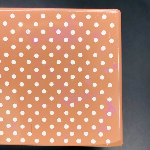 60s Polka Dots Pastel Brown Tissue Box Cover Midcentury Bathroom Utility Decor - Picture 10 of 10